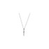 Beautiful sterling silver "XO" necklace features white shimmering diamonds with 1/10 carats of diamonds hanging from a 18" inch chain which is included.