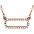 Diamonds are a girl's best friend, but any woman who gets this necklace is sure to be your best friend and love you forever! With 30 dazzling diamonds weighing 1/6 cts tw, this 14Kt rose gold necklace is a great choice whenever you want to make the special woman in your life cry with happiness.