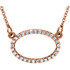 Diamonds are a girl's best friend, but any woman who gets this necklace is sure to be your best friend and love you forever! With 29 dazzling diamonds weighing 1/6 cts tw, this 14Kt rose gold necklace is a great choice whenever you want to make the special woman in your life cry with happiness.