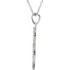 Beautiful 14Kt white gold petite snake necklace featuring white shimmering diamonds with 1/6 carats of diamonds hanging from a 16" inch chain which is included.