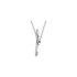 Wonderful 14Kt white gold diamond dragonfly design necklace with a total diamond carat weight of 1/3cts. hanging from a necklace with a length of 16" inches. Total weight of the gold is 2.68 grams. Polished to a brilliant shine.