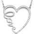 This charming and romantic Diamond "Love" Heart Infinity-Style 18" Necklace shows her that she is always in your heart. It has 13 shimmering 1/6 carat total weight diamonds and it is pictured here in rose gold. She won't believe her eyes!