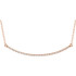 Beautiful 14k rose gold diamond bar necklace hanging from a 16-18" inch chain which is included. Polished to a brilliant shine.
