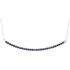 Beautiful 14k white gold blue sapphire bar necklace hanging from a 16-18" inch chain which is included. Polished to a brilliant shine.