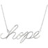 "Hope" Chain Necklace featuring a 0.08 ct. tw. round genuine diamonds. It is a truly unique and a fantastic choice. Diamonds are G-H in color and I1 or better in clarity. The style suspends from an 16.80-inch cable chain and secures with a spring-ring clasp.