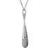 Beautiful 14Kt white gold necklace features white shimmering diamonds with 1/5 carats of diamonds hanging from a 18" inch chain which is included. 