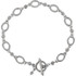 Fashioned in 14K white gold, this 7.5" Granulated Metal Fashion bracelet weighs 10.47 grams and has a bright polish to shine.