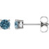 Delightfully colorful, these hand-selected gemstone earrings feature vibrant sky blue topaz gemstones complemented by 14k white gold four-prong settings.