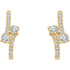 Celebrate your life together with these exquisite diamond J-hoop earrings. Crafted in 14K yellow gold, these meaningful designs each features two shimmering 1/6 ct. diamonds, representing both your friendship and loving commitment, nestled side-by-side at the center. A brilliant metaphor for your romantic love story, these earrings captivate with 5/8 ct. t.w. of diamonds and a bright polished shine. The earrings secure with friction backs.