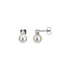 These elegant 14k white gold earrings each feature a white freshwater cultured pearl with diamond accents. Diamonds are 1/8ctw, G-H in color, and I1 or better in clarity. Polished to a brilliant shine.