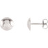 Convex Circle Earrings In 14K White Gold and has a bright polish to shine. Perfect for everyday wear.