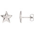 Splendid 14Kt white gold star stud earrings. The length of the earrings is 9.75mm. Total weight of the gold is 1.61 grams.