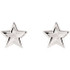 Splendid 14Kt white gold star stud earrings. The length of the earrings is 9.75mm. Total weight of the gold is 1.61 grams.