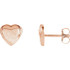 This is a beautiful new pair of 14 karat rose gold heart stud earrings. They are a great gift for yourself or a loved one and make the perfect addition to any jewelry collection.