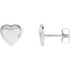 This is a beautiful new pair of 14 karat white gold heart stud earrings. They are a great gift for yourself or a loved one and make the perfect addition to any jewelry collection.