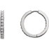Brilliant diamonds adorn these petite inside/outside hoop earrings in platinum. A versatile look for evening or everyday wear.