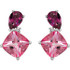 Beautiful multi shape earrings featuring gorgeous Garnet Rhodolite and Topaz Passion gemstones. Diamonds are G-H in color and SI2-SI3 or better in clarity. Polished to a brilliant shine. 