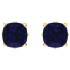 Deeply rich in color, these blue sapphire earrings are complemented by 14k yellow gold four-prong settings and make a simply striking gift.