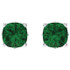 Go glamorously green with these antique square emerald stud earrings. Set in four prongs in 14kt white gold earrings.