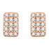 Superb style is found in these 14k rose gold rectangle cluster earrings accented with the brilliance of round full cut white diamonds.