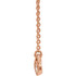 Beautiful 14Kt rose gold 3-stone marquise necklace featuring white shimmering diamonds with 1/4 carats of diamonds hanging from a adjustable 16-18" inch cable chain. Polished to a brilliant shine.