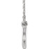 Stunning design is found in this Platinum geometric pendant hanging from a Platinum 18" inch cable chain. Total weight of the gold is 2.22 grams.