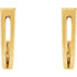 Beautiful 14Kt yellow gold Geometric J-Hoop earrings with friction backs. The size of the earring is 11.1x9.74mm. Total weight of the gold is 1.57 grams.