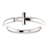 Featuring a round-cut diamond, this 14k white gold sideways cross youth ring is a dazzling way to showcase your faith.