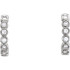 Perfect for a look of sheer elegance, these diamond bezel set hoop earrings feature gorgeous diamonds framed in striking 14k white gold.