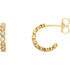 Diamond Bezel Set Hoop Earrings In 14K Yellow Gold (1/3 ct. tw.)