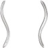 Stylish platinum wavy ear climbers with friction backs. The length of the earring is 18.87mm. Total weight of the platinum is 1.21 grams.
