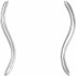 Stylish sterling silver wavy ear climbers with friction backs. The length of the earring is 18.87mm. Total weight of the silver is 0.70 grams.