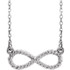 Simple sterling silver rope infinity-inspired 16" necklace. Wonderfully symbolic design means forever, what a loving gift.