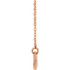 Simple 14k rose gold rope infinity-inspired 16" necklace. Wonderfully symbolic design means forever, what a loving gift.