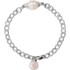 Beautiful style is found in this sterling silver polished 7" bracelet featuring two freshwater cultured pearls. 