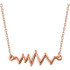  Decorated with a heartbeat link, this 14k gold necklace enhances your outfit with steadfast style. 