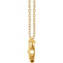  Decorated with a heartbeat link, this 14k gold necklace enhances your outfit with steadfast style. 