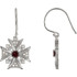  Treat the woman of faith to these dazzling vintage-inspired cross dangle earrings. Expertly crafted in sterling silver, each dangle features garnet mozambique stones & diamonds, a brilliant expression of her beliefs. 