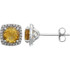 Beautiful sterling silver Citrine November birthstone diamond earrings with .015 ct tw. Say "I love you" to any woman in your life; a friend, mother, wife, girlfriend, daughter. All earrings are sold in pairs. 