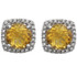 Beautiful sterling silver Citrine November birthstone diamond earrings with .015 ct tw. Say "I love you" to any woman in your life; a friend, mother, wife, girlfriend, daughter. All earrings are sold in pairs.