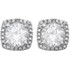 Beautiful sterling silver White Sapphire April birthstone diamond earrings with .015 ct tw. Say "I love you" to any woman in your life; a friend, mother, wife, girlfriend, daughter. All earrings are sold in pairs. 