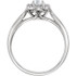 Create a breathtaking moment with this decadent halo-style diamond engagement ring, deftly framed against immaculate 14k white gold.