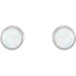 Great looking 14Kt white gold earrings featuring a 5mm opal in each.