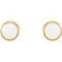 Great looking 14Kt yellow gold earrings featuring a 5mm opal in each.