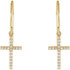 A meaningful statement that sparkles. Diamond cross earrings in 14k yellow Gold. Radiant with 1/6 ct. tw. and has a bright polish to shine.