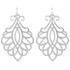 Superb style is found in these sterling silver earrings accented with the brilliance of round full cut white diamonds. Total weight of the diamonds is 1/4 carats.