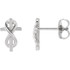 Superb style is found in these platinum infinity inspired earrings. Polished to a brilliant shine.