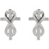 Superb style is found in these 14Kt white gold infinity inspired earrings. Polished to a brilliant shine.
