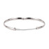 Crafted in brightly polished 14k white gold, this hollow, hinged bracelet is lightweight yet looks substantial. A statement piece on its own, stack with other bracelets for an on-trend look.