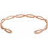 Add a touch of sparkle to your wrist with this elegant and rope cuff 6 1/4" bracelet.